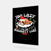 Te lui voor de stoute lijst, grappig kerstshirt acryl bord (Hoek)