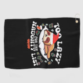 Te lui voor de stoute lijst, grappig kerstshirt golfhanddoek (Horizontaal)