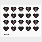 Te lui voor de stoute lijst, grappig kerstshirt hart sticker (Vel)