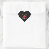 Te lui voor de stoute lijst, grappig kerstshirt hart sticker (Tas)