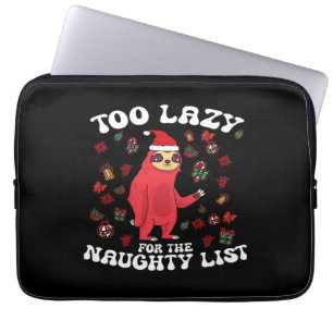 Te lui voor de stoute lijst, grappig kerstshirt laptop sleeve
