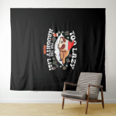 Te lui voor de stoute lijst, grappig kerstshirt wandkleed (In Situ (horizontaal))