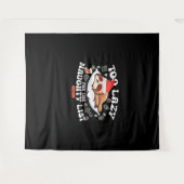 Te lui voor de stoute lijst, grappig kerstshirt wandkleed (Voorkant (horizontaal))