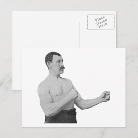 Te Manly Man Meme Briefkaart (Voorkant / Achterkant)