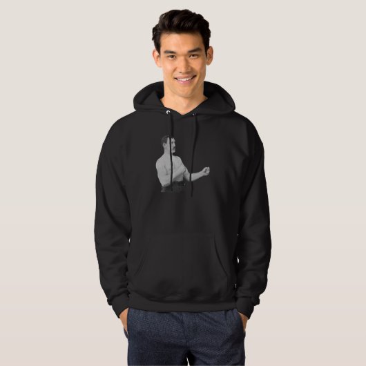Te Manly Man Meme Hoodie (Voorkant volledig)