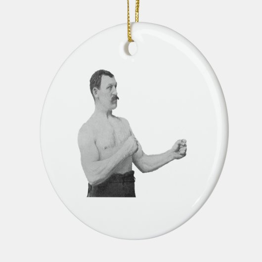 Te Manly Man Meme Keramisch Ornament (Links)