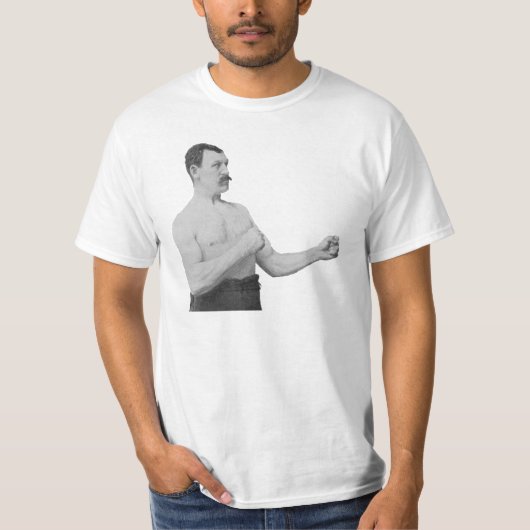 Te Manly Man Meme T-shirt (Voorkant)