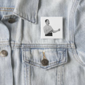 Te Manly Man Meme Vierkante Button 5,1 Cm (In situ)