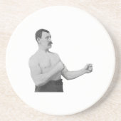 Te Manly Man Meme Zandsteen Onderzetter (Voorkant)