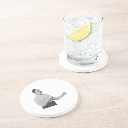 Te Manly Man Meme Zandsteen Onderzetter (Zijkant)