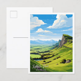 Te Mata Peak Nieuw-Zeeland Reizen illustratie Briefkaart