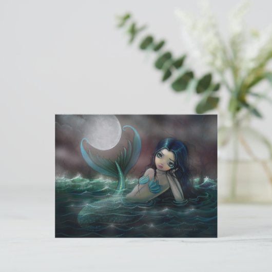 Te midden van de Soft Zee Mermaid Fantasy Art Briefkaart (Staand voorkant)