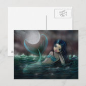 Te midden van de Soft Zee Mermaid Fantasy Art Briefkaart (Voorkant / Achterkant)