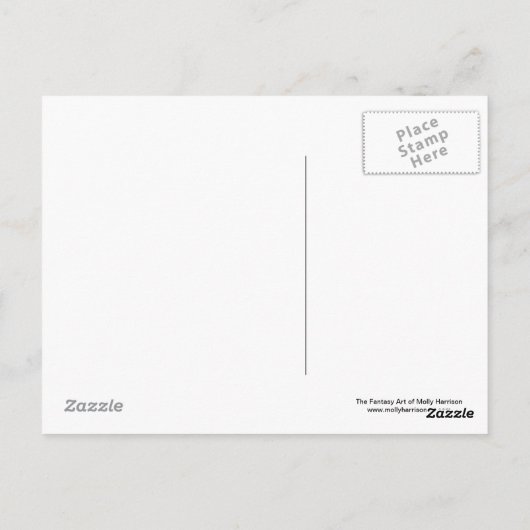 Te midden van de Soft Zee Mermaid Fantasy Art Briefkaart (Achterkant)