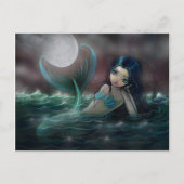 Te midden van de Soft Zee Mermaid Fantasy Art Briefkaart (Voorkant)
