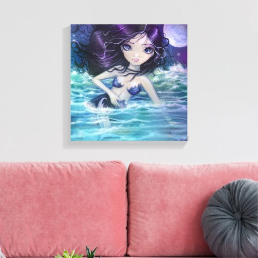 Te midden van het Zachte Zee Zeemeermin Art Print  (Insitu (Woonkamer))