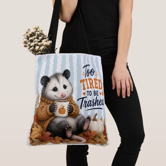 Te moe om afval te zijn tote bag (Dichtbij)