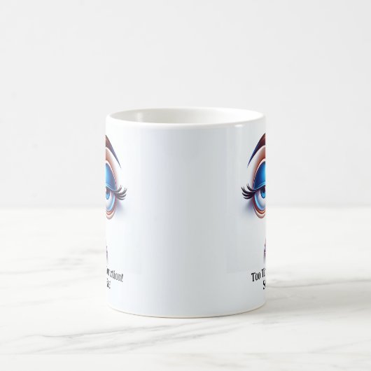 Te Moe om te Functioneren! Fantastische Ogen Grapp Koffiemok (Center)