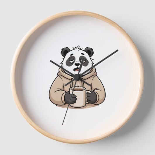 Te moe om te functioneren Panda Koffie Cartoon (Voorkant)