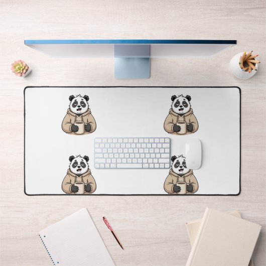 Te moe om te functioneren Panda Koffie Cartoon Bureaumat (Kantoor 1)