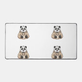 Te moe om te functioneren Panda Koffie Cartoon Bureaumat (Voorkant)