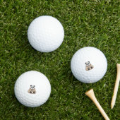 Te moe om te functioneren Panda Koffie Cartoon Golfballen (Insitu Gras)