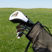 Te moe om te functioneren Panda Koffie Cartoon Golfheadcover (Insitu)