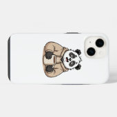 Te moe om te functioneren Panda Koffie Cartoon iPhone Hoesje (Achterkant horizontaal)