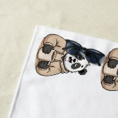 Te moe om te functioneren Panda Koffie Cartoon Strandlaken (In situ)