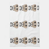 Te moe om te functioneren Panda Koffie Cartoon Theedoek (Verticaal)