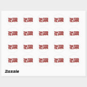 Te Moe Om Te Zorgen Grappige Retro Quote Ronde Sticker (Vel)