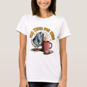 Te moe voor dit, grappige eend koffie ontwerp t-shirt (Voorkant)