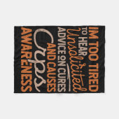 Te moe voor ongevraagd advies1 fleece deken (Voorkant (Horizontaal))