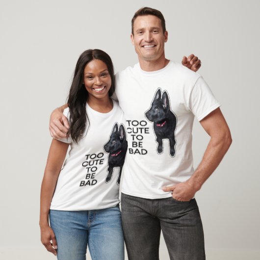 Te mooi om een slechte zwarte Duitse herderhond te T-shirt (Unisex)