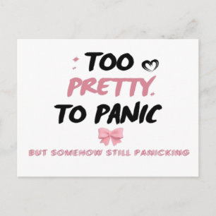 Te mooi om paniekstickers Grappige Coquette-ment Feestdagenkaart