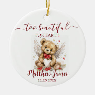 Te mooi voor Earth Baby Memory Beer Angel Keramisch Ornament