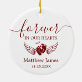 Te mooi voor Earth Baby Memory Beer Angel Keramisch Ornament (Achterkant)