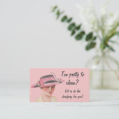 Te Mooie om Huishouden schoon te maken Visitekaartje (Staand voorkant)