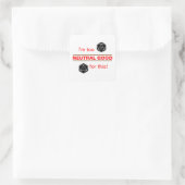 Te Neutraal Goed Vierkante Sticker (Tas)