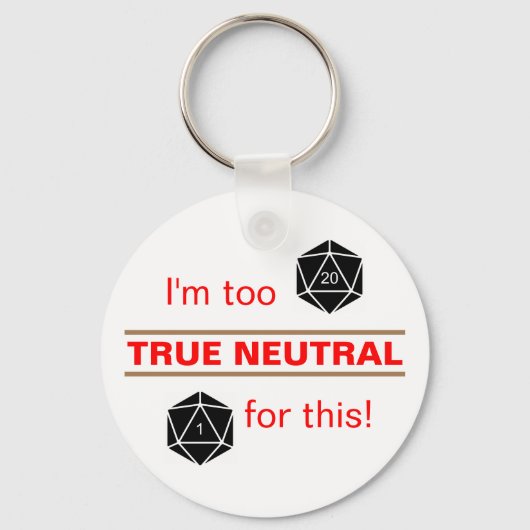 Te Neutraal Sleutelhanger (Voorkant)