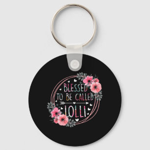 Te noemen Lolli Moederdag Granmda Flower Flor Sleutelhanger