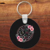 Te noemen Lolli Moederdag Granmda Flower Flor Sleutelhanger (Voorkant)