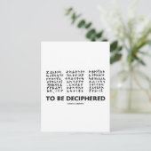 Te ontcijferen (Jules Verne Runic Cryptogram) Briefkaart (Staand voorkant)