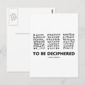 Te ontcijferen (Jules Verne Runic Cryptogram) Briefkaart (Voorkant / Achterkant)