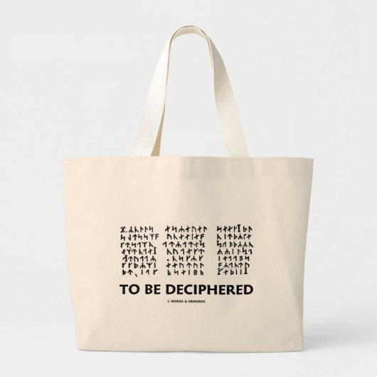Te ontcijferen (Jules Verne Runic Cryptogram) Grote Tote Bag (Voorkant)