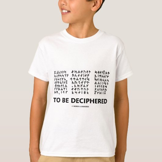 Te ontcijferen (Jules Verne Runic Cryptogram) T-shirt (Voorkant)