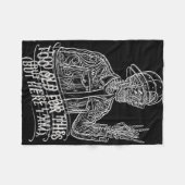 Te oud skelet sarcastische uitspraak grappige graf fleece deken (Voorkant (Horizontaal))