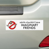 te oud voor denkbeeldige vrienden bumpersticker (Op auto)