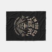 Te oud voor deze kuil fleece deken (Voorkant (Horizontaal))
