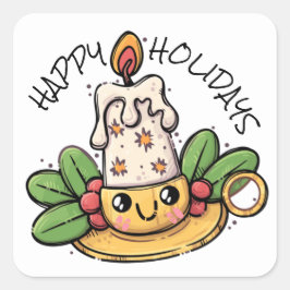 TE PRETTIGE FEESTDAGEN VIERKANTE STICKER